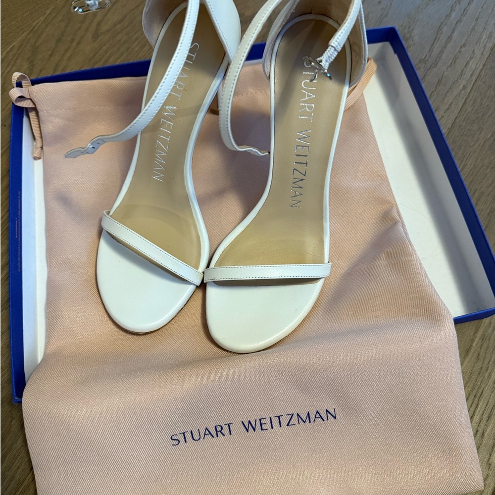 Stuart Weitzman White Sandals